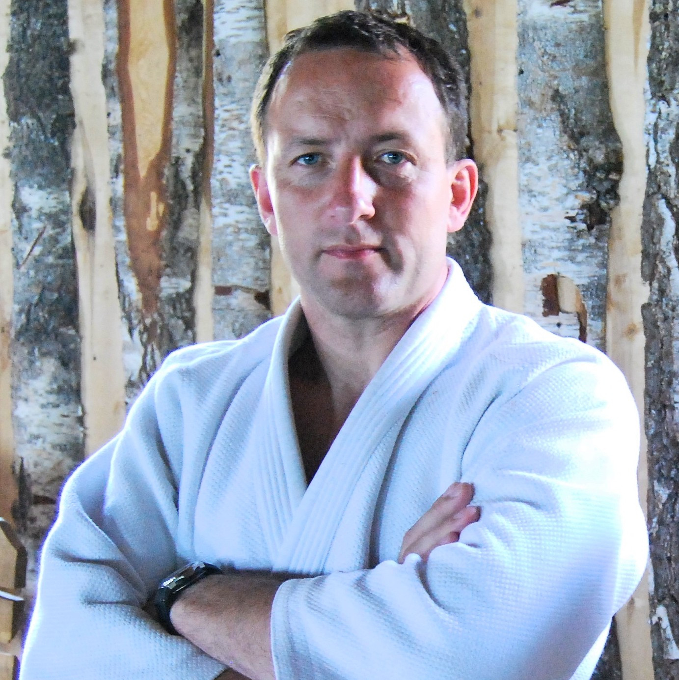 Trener Jacek Biernat w judodze.