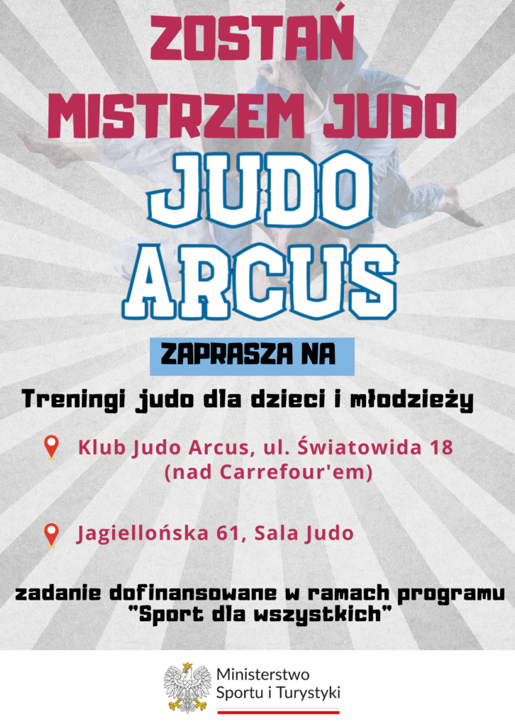 Plakat akcji Zostań Mistrzem Judo