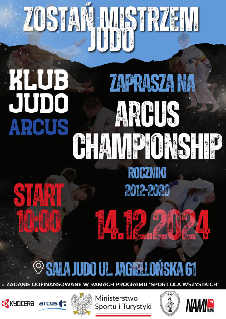 Plakat do wydarzenia zawody Zostań Mistrzem Judo 14.12.2024.