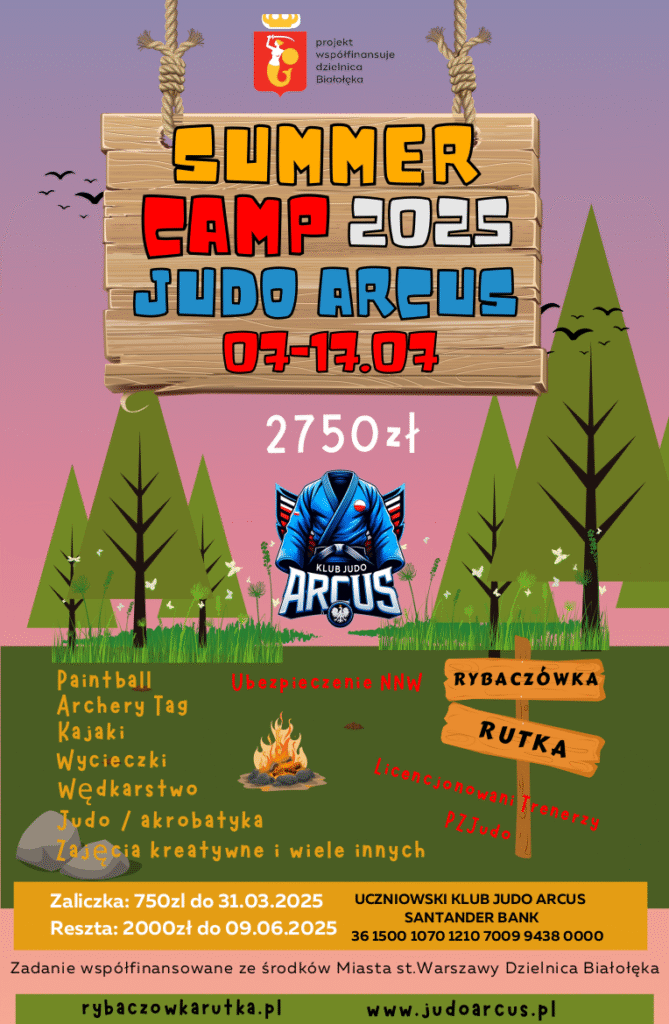 Plakat do wydarzenia Summer Camp 2025 Judo Arcus 07-17.07.